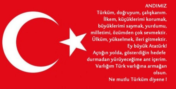 Biz okulda Andımız'ı bağıra bağıra okuyanlar; doktor, avukat, akademisyen, işçi, esnaf olduk, vatan için şehit olduk ama hiçbir zaman Andımız'da söylediklerimizden utanacak kadar şerefsiz olmadık.
#Andımız'ı aklımızdan silemezsiniz 
#GaziMustafaKemalAtatürk🇹🇷