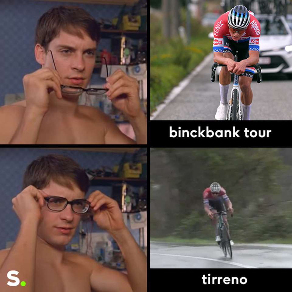 UPDATE: 

Mathieu van der Poel trekt er in zijn eentje op uit #TirrenoAdriatico