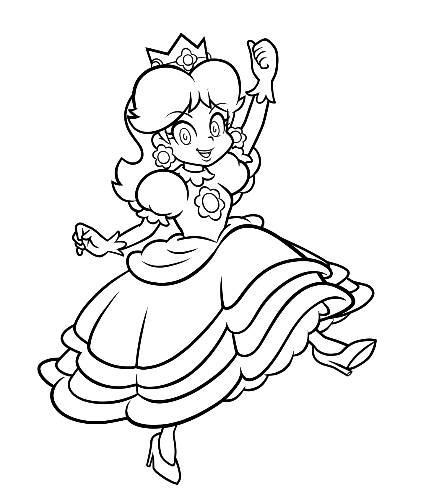 Super Mario Daisy Coloring Pages