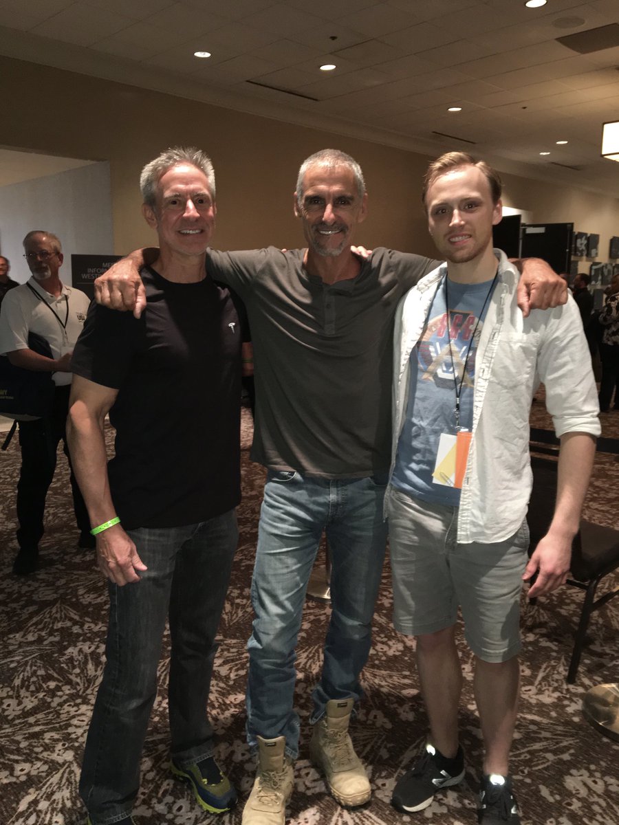 Saddened to hear of the passing of ⁦<a href="/cliffmsimon/">CLIFF SIMON</a>⁩ (on Tuesday, March 9). He was a lovely person and had a joy for life. My brother and I got to now him over the past decade. Here we are with Cliff (center) in June 2019 in Chicago.