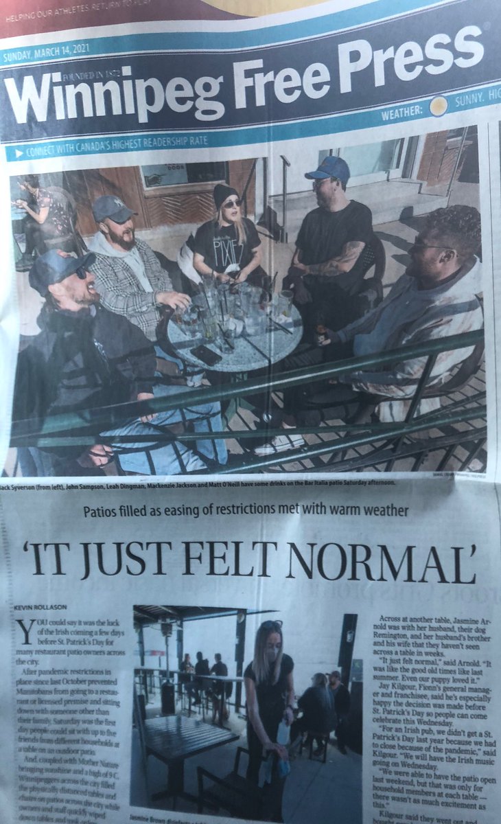 hmkingjames1's tweet photo. TWO Great Front Pages ! 👍🏒🥅🍺🍽☀️ #GoJetsGo #PatiosOpen https://t.co/oH40UBjZfF