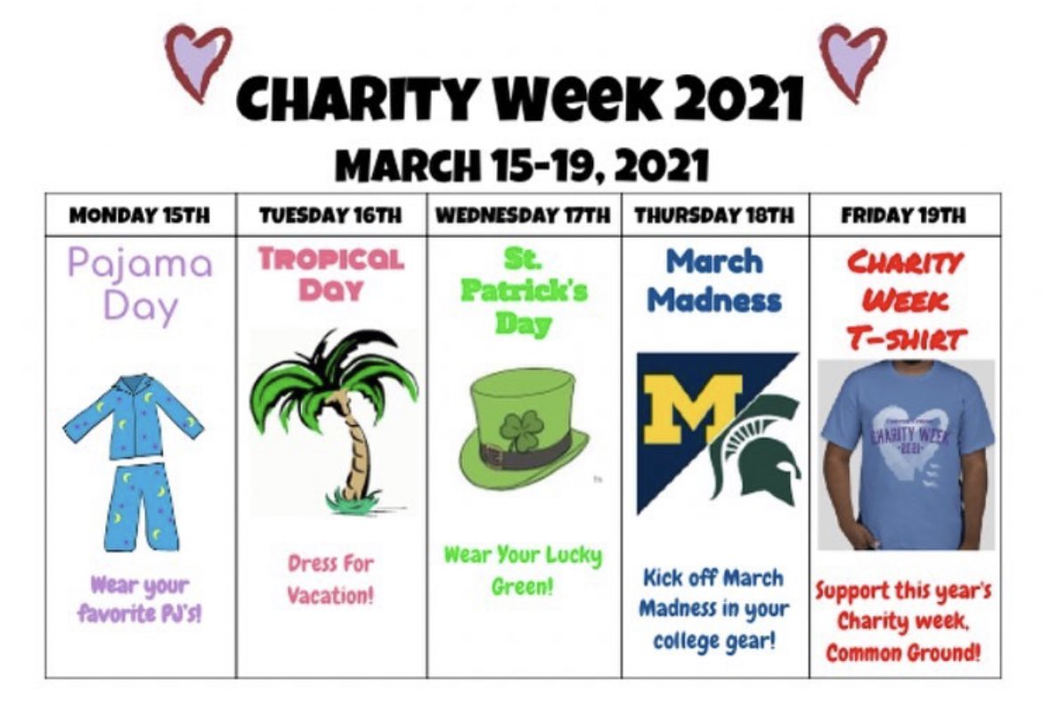 Stucochat's tweet photo. CHARITY WEEK STARTS TOMORROW!!! it kicks off with pajama day!! https://t.co/Si7u4BQ2wb