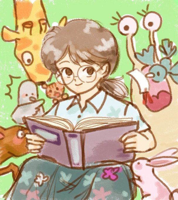 本を読む人のtwitterイラスト検索結果