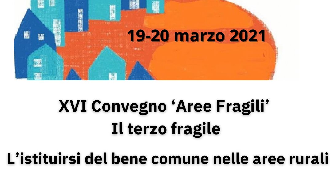 UrbanCenterRO's tweet photo. L'associazione @areefragili in partnership con lo Urban Digital Center, promuove il seminario "Il terzo fragile. L’istituirsi del bene comune nelle aree rurali."

Tema della due giorni sarà il concetto di “#terzo” nelle sue accezioni più ampie.
Info su https://t.co/fB73NaYDqX https://t.co/y6yhAqupJm