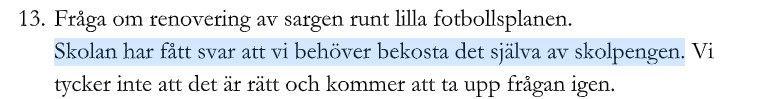 LCigehn's tweet photo. Man vet att kommunen har ett dumsnålt sätt att se på skolan när man läser liknande i minnesanteckningar från ett föräldraråd https://t.co/rlYvBJuE4J