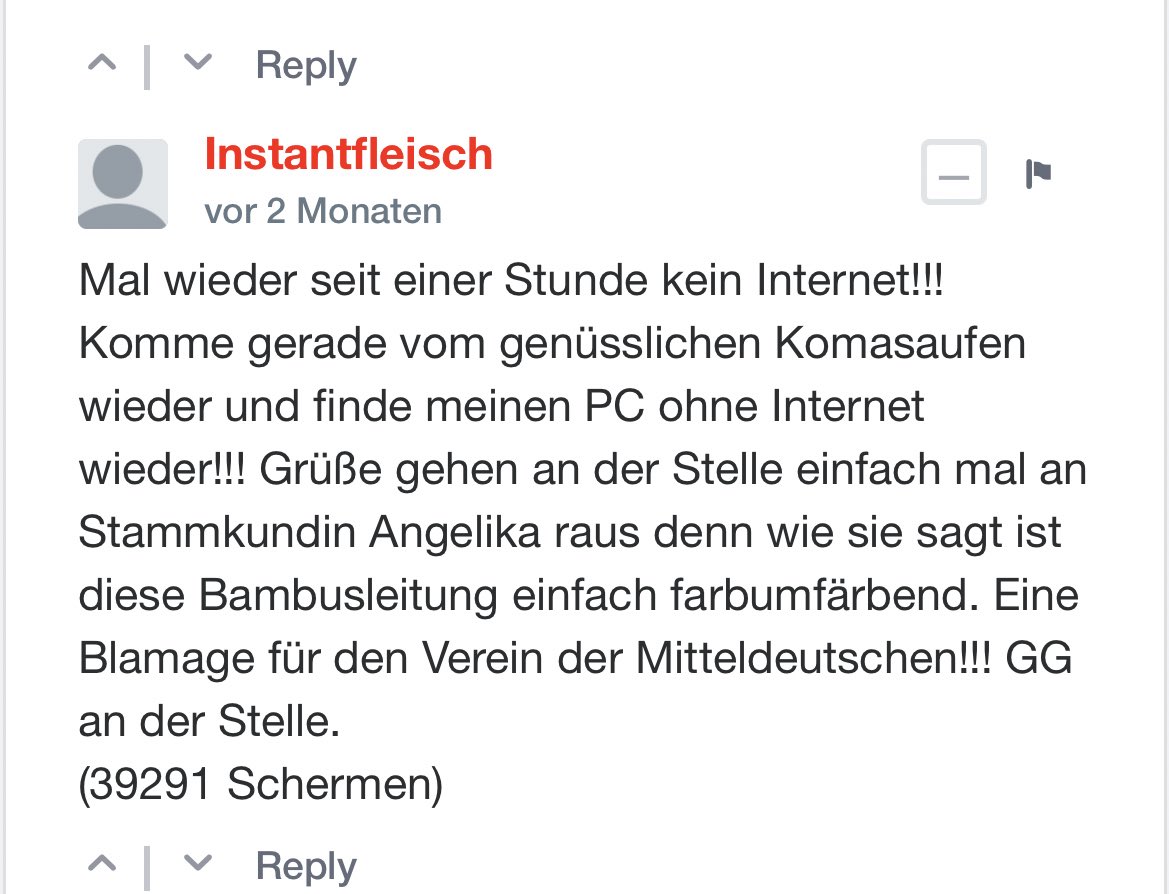 Die Kommentare bei <a href="/allestoerungen/">Allestoerungen</a> sind auch wieder zu wild! 😂😂😂