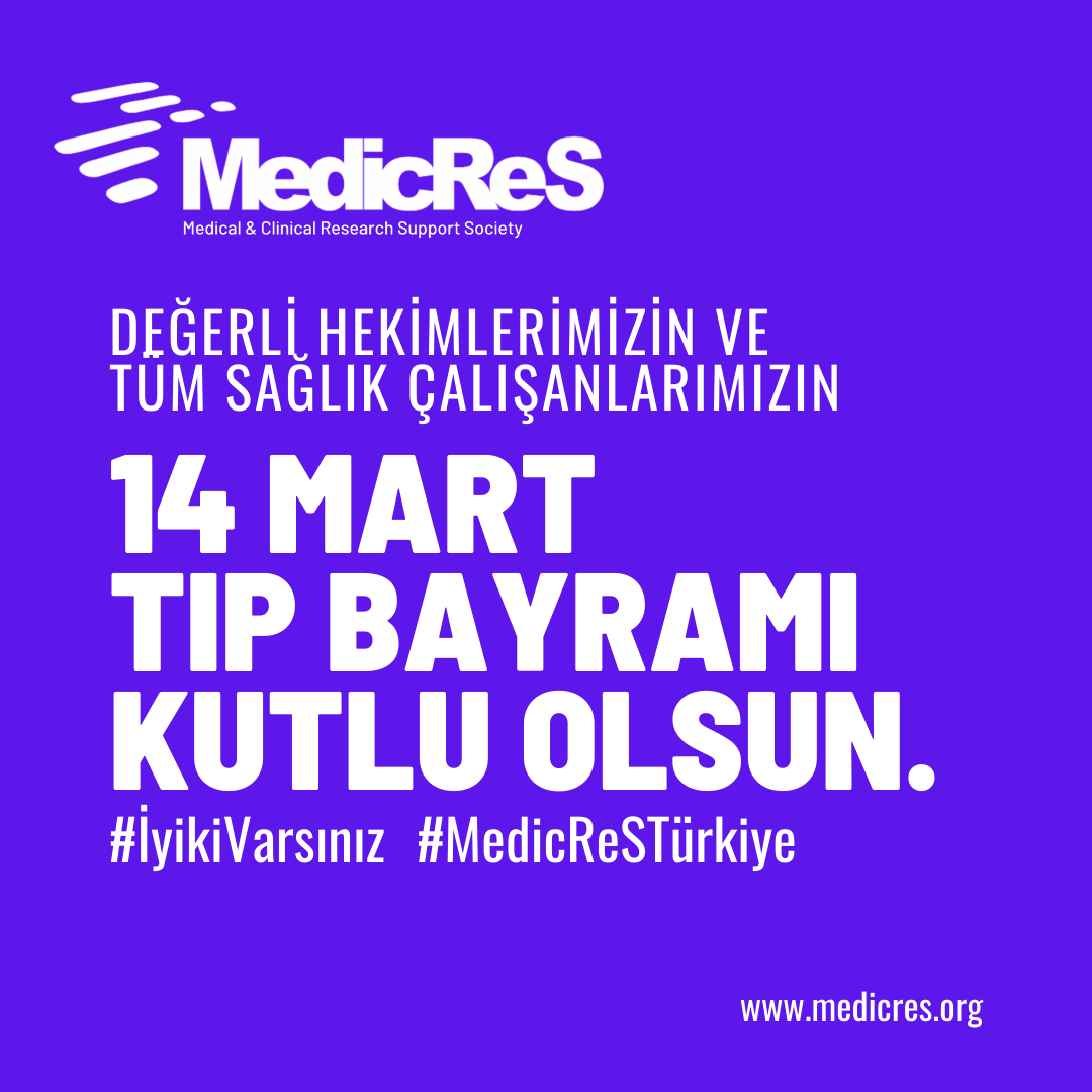 MedicReS's tweet photo. Değerli Hekimlerimizin ve Tüm Sağlık Çalışanlarımızın,
14 Mart Tıp Bayramı Kutlu Olsun.
#İyikiVarsınız #MedicReSTürkiye #MedicReS #BeGMR #EPicos #goodmedicalresearch #MedicReSClub #MedicReSTV https://t.co/P4Sa4KicIb