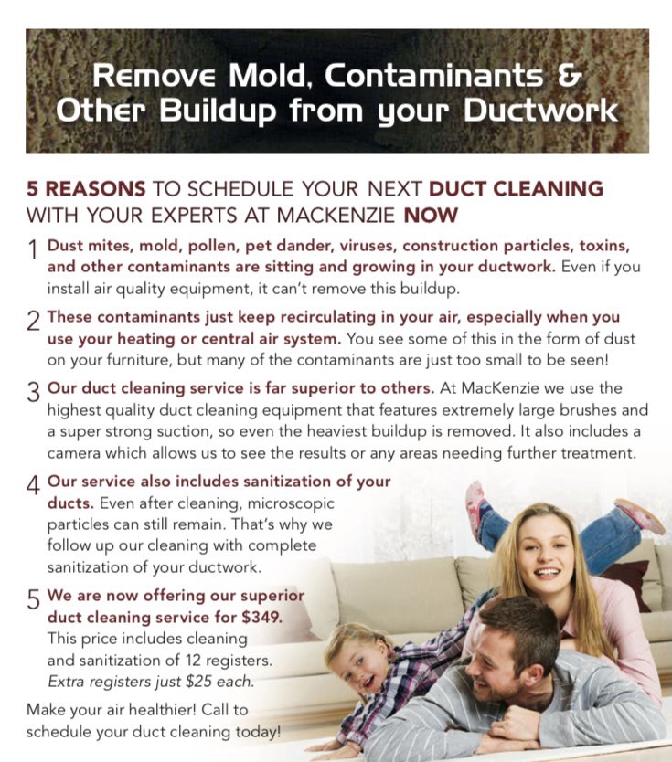Mackenzie_HVAC's tweet photo. Got spring cleaning on the mind? 
Clean your home inside and out with a thorough and affordable duct cleaning from Mackenzie’s

603.974.7571 
Info@mackenzieheatcool.com
https://t.co/jQZmyG2rXB https://t.co/3FYzPRjwSw