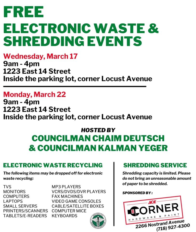 sysut1's tweet image. Thanks to Chaim Deutsch and Corner Hardware - 
REMOVE ALL HARD DRIVES BEFORE. Our understanding is that this is NOT an official NYC recycling event - BUT is GRACIOUSLY provided by Corner Hardware and THANKS to them and Chaim Deutsch ! Remove those hard drives!