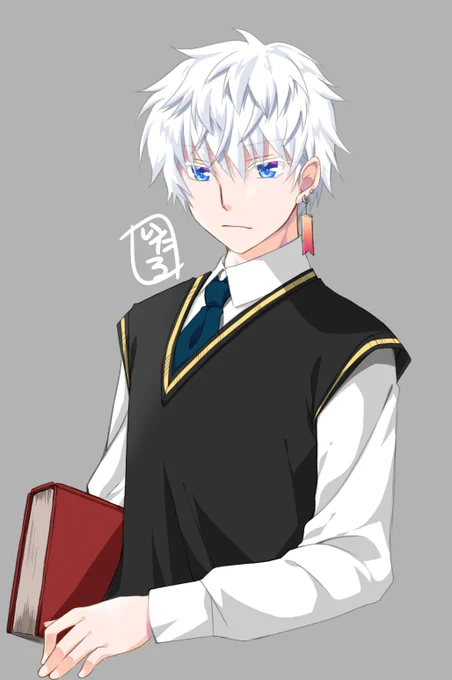 イケメン描いた
#ホワイトデーは銀髪白髪を愛でる日
#ホワイトデー 