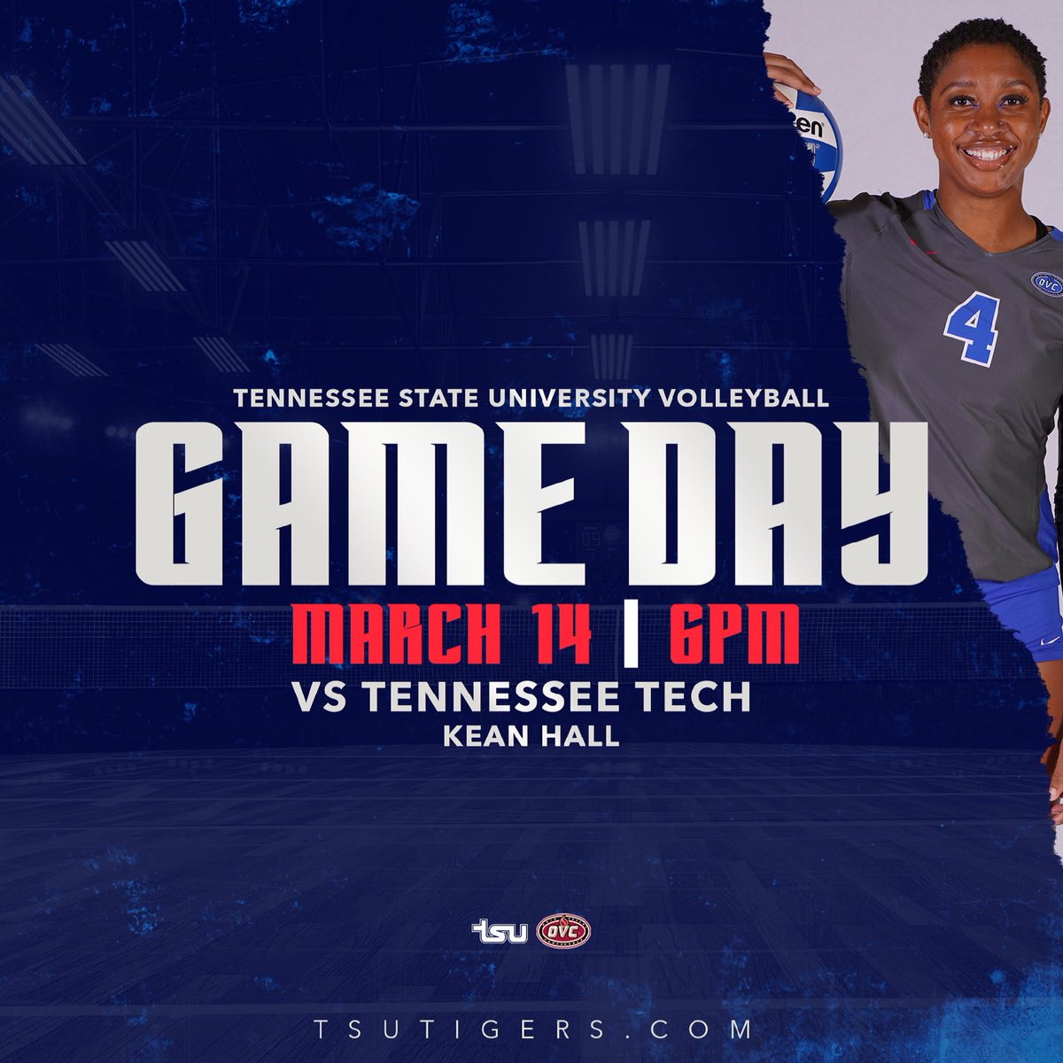 TSUTigersVB's tweet photo. GAME DAY
🏐 vs Tennessee Tech
📍Kean Hall
⌚️6 pm
📊StatBroadcast
#BigBlueRising https://t.co/yRcIAmqEf5
