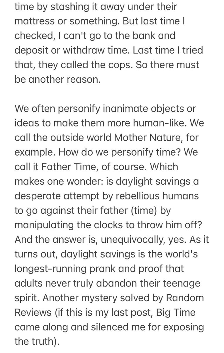 RandomOKReviews's tweet photo. Daylight Savings #DaylightSavingTime #Time #Father #FRAUD #Teenager #Clocks #Farm @DrPhil https://t.co/js2At8nQOf