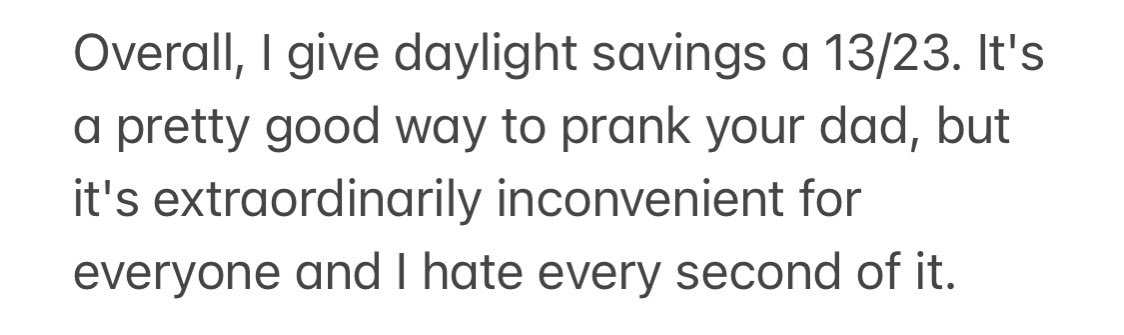 RandomOKReviews's tweet photo. Daylight Savings #DaylightSavingTime #Time #Father #FRAUD #Teenager #Clocks #Farm @DrPhil https://t.co/js2At8nQOf