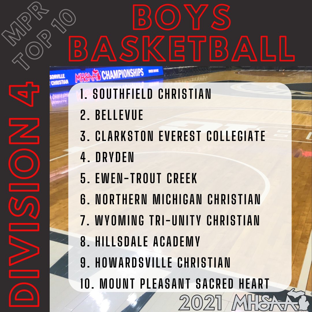 🚨Seeds have been determined &amp; brackets have been set for the 2021 Boys Basketball Districts &gt;&gt; ow.ly/KK9R50DYnDK ⛹️‍♂️⁣
🏀Here are the MPR Top 10 for each division!⁣ 
#districts #tournamenttime #topten #boysbasketball #seeds #brackets #checkitout #MHSAA