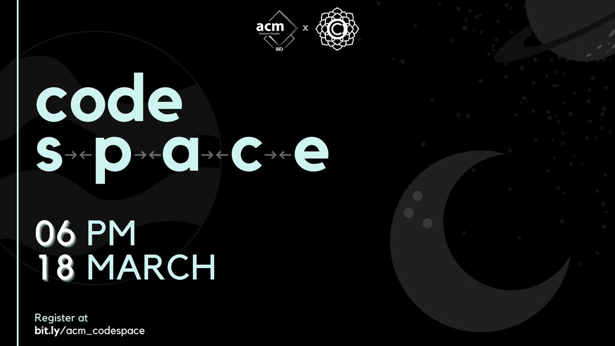 acmiiitd's tweet image. ACM IIITD brings to you another exciting event. This time with a slight twist.
We present to you our unique space-optimization coding competition!
Minimise the memory-used while solving problems and you're good to go!
Register at bit.ly/acm_codespace : 6-8 PM on 18th March!