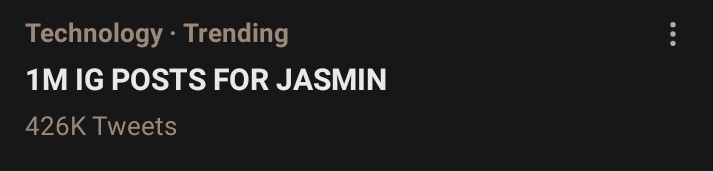 Upswaggerking1's tweet photo. Current Count 426k 

   1M IG POSTS FOR JASMIN 

       Are You Participating ?

YES.                YES.               YES. https://t.co/Cs1NRPokCV