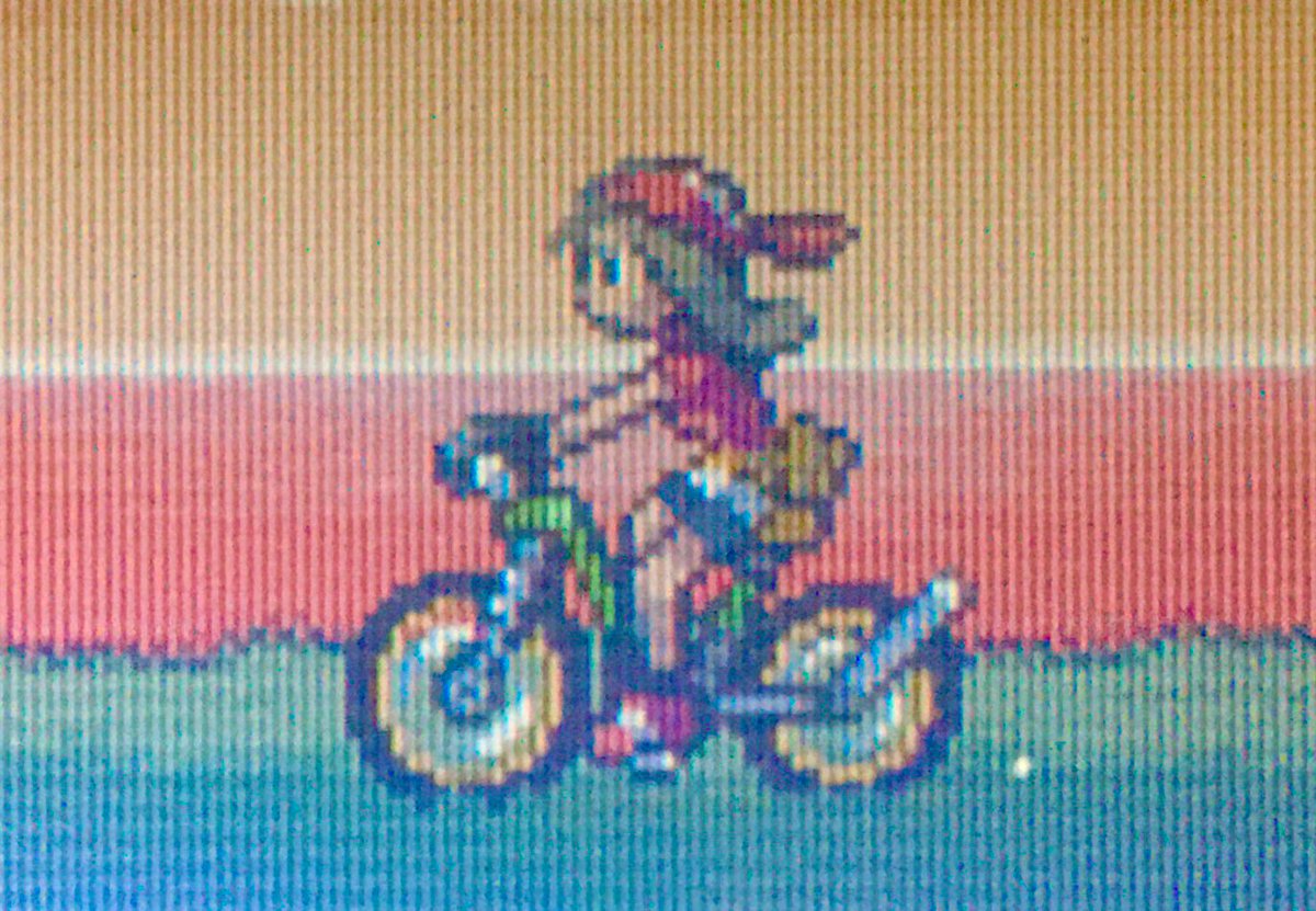 はりくま 今更ハルカちゃんのダート自転車の色が緑だと気づいた