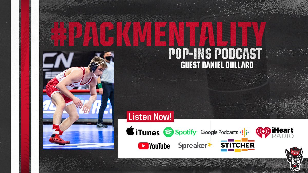 PackWrestle's tweet photo. On a new #PackMentality Pop-Ins Podcast, hear from R-Sr. @Dbull174 on his ACC title win, &amp; what it will take to make the podium at NCAAs. Plus he makes an announcement on his @PackWrestle future.

🎧 https://t.co/OjyXfEE2zw
💻 https://t.co/jFoNcLRZEc
🔗 https://t.co/CUMy2NH7tw https://t.co/UZ9SuqFxxO