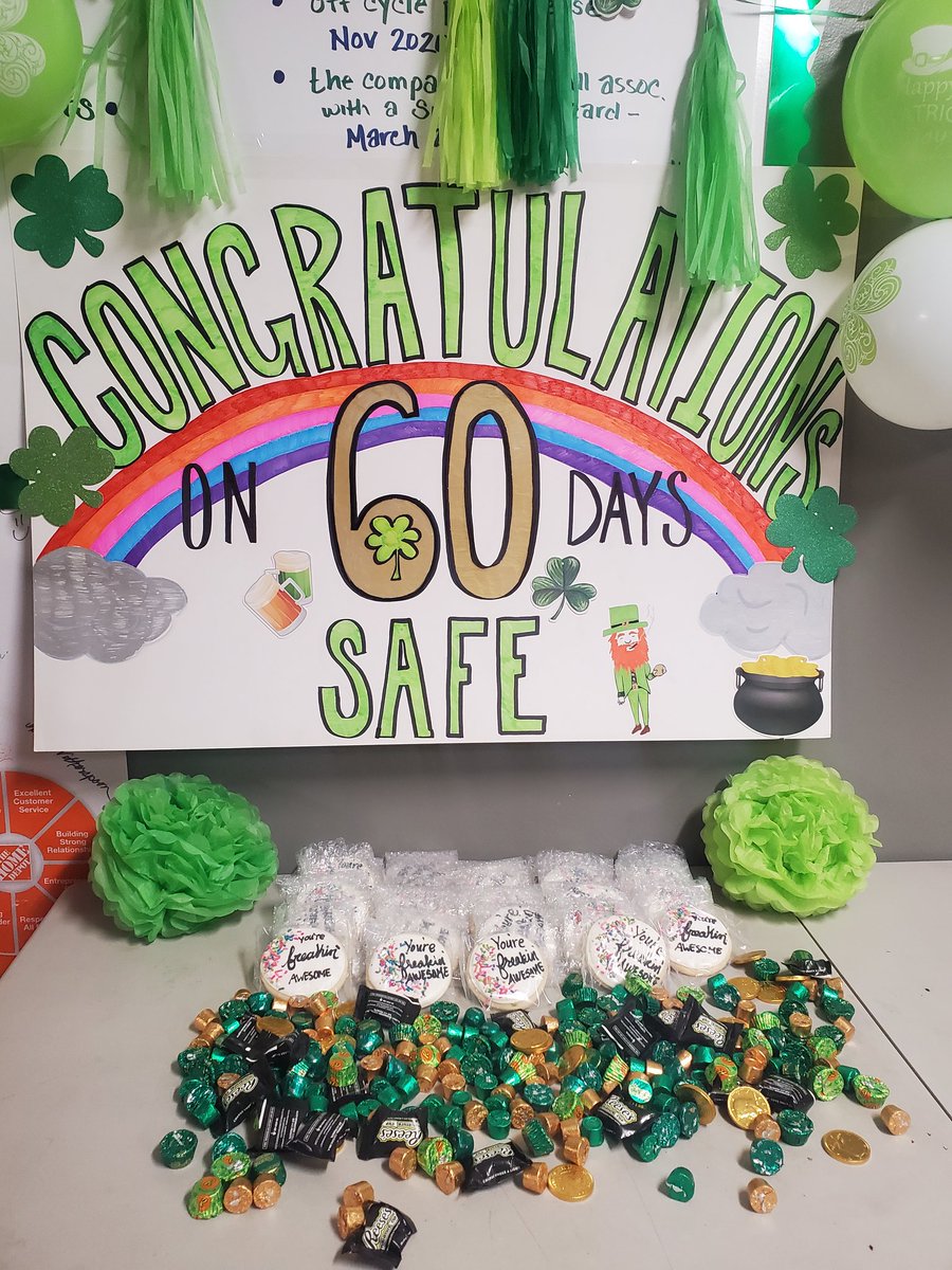 Way to go team! 60 days safe celebration 🎉🎉. Let's keep it going!
#successinaction
<a href="/1975HomeDepot/">Oswego1975</a> 
@LauraDenges
