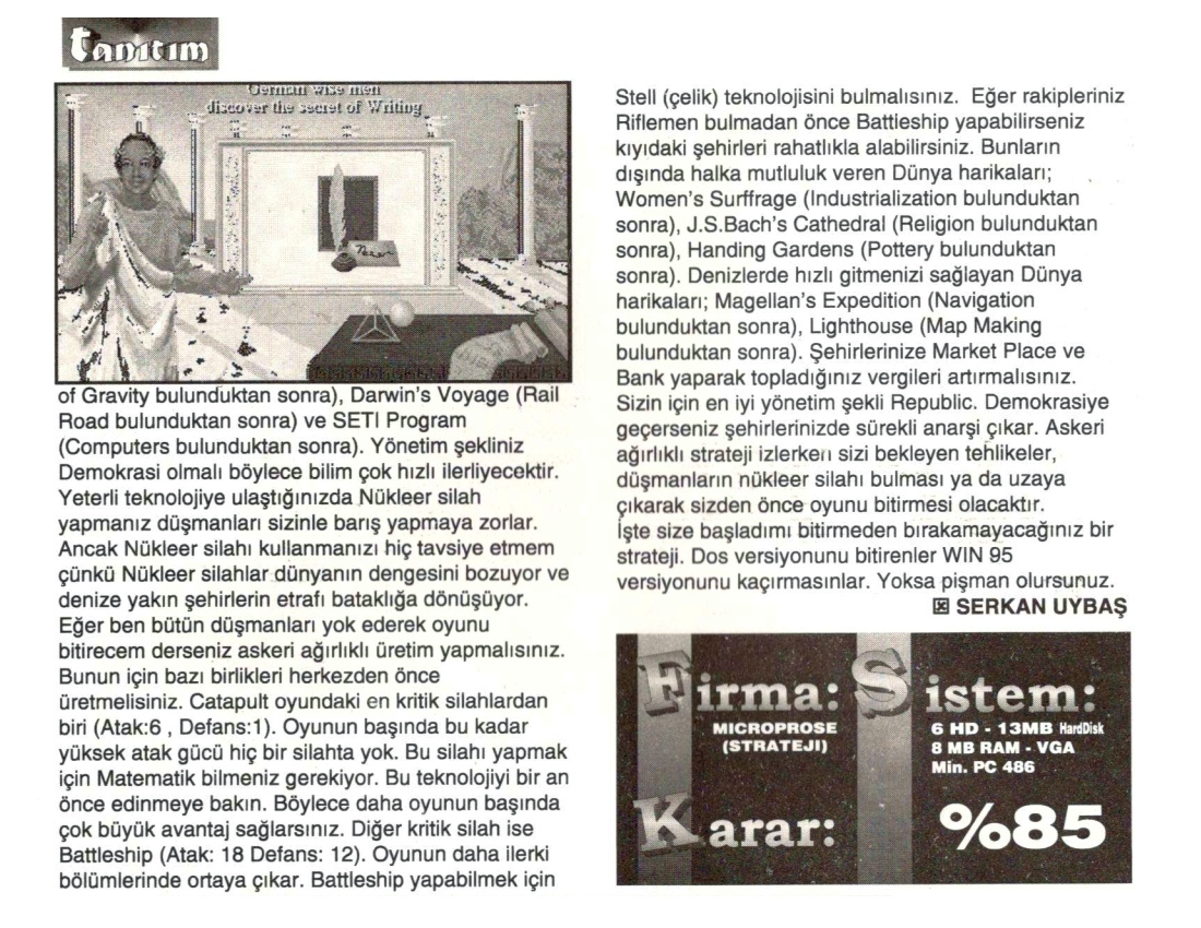 GameShowTR's tweet photo. #GameShow #GameShowTR
#OnÜçüncüSayı #Issue13
#Mart1996 #March1996
Sid Meier's CivNet 🏘️
#SidMeiersCivNET #CivNet
#Strateji #TurnBasedStrategy #TBS
@sid_meier @micro_prose
https://t.co/cZOV6M8Fcm
https://t.co/okix8ElBpu https://t.co/kgRfmmzkfx