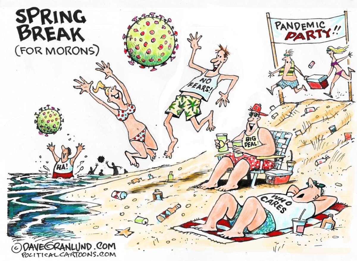 SZunes's tweet photo. News item: thousands flocking to Florida beaches for spring break. https://t.co/4q2oUHbq0P