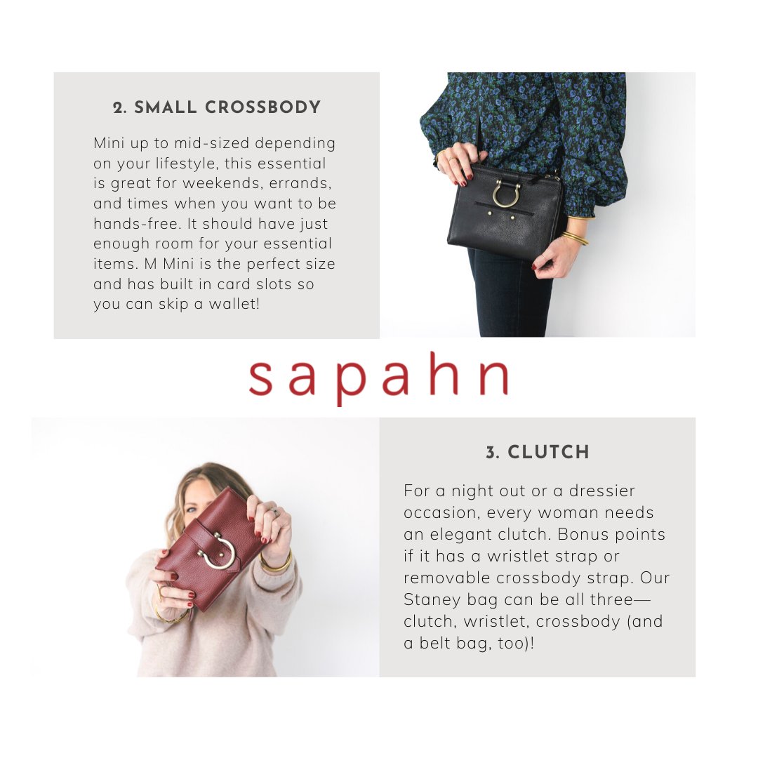 🚨3 Bags Every Women Should Own🚨 

You can find more tips like this, announcements &amp; sales all on our e-mail newsletter - sign up on our site!