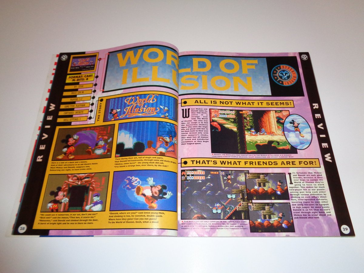 RetroGameGeeks's tweet photo. MEGATECH - ISSUE 12:

Dated December 1992 this had a 5 page review for World of Illusion and gave the Mega Drive action platform game a whopping 94% Did you ever play this game? Did you ever go for a ride on a magic carpet? 

#retrogaming #sega #MegaDrive #Disney #90s #gaming https://t.co/bRmN7bd0bL
