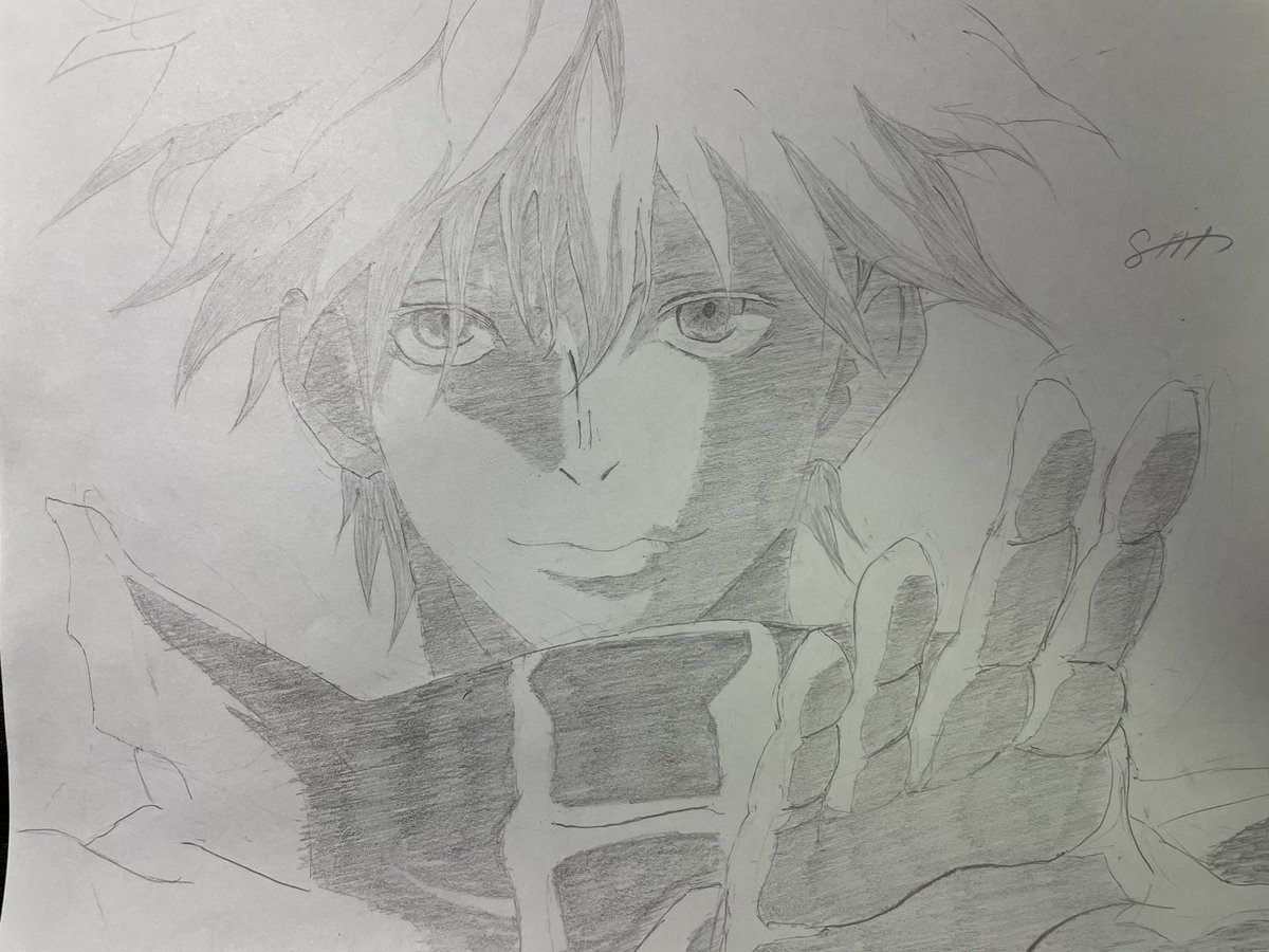 Roki54864926's tweet photo. 五条悟イラスト。　呪術廻戦。

違うキャラクターみたいになってしまいました汗

#五条悟　#呪術廻戦  #アニ��　#イラスト　#似顔絵　#鉛筆画　#zyuzyutukaisen  #anime https://t.co/18geTVbHB7
