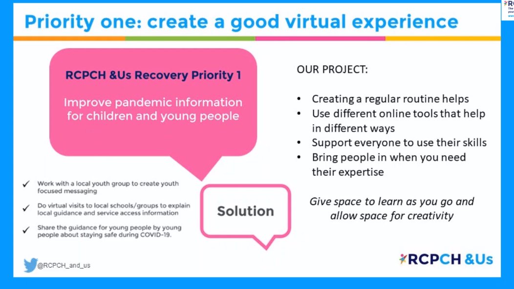 lgoodbu's tweet image. Ella from @RCPCHtweets book club shares the first priority from children and younger people #HopeNetwork