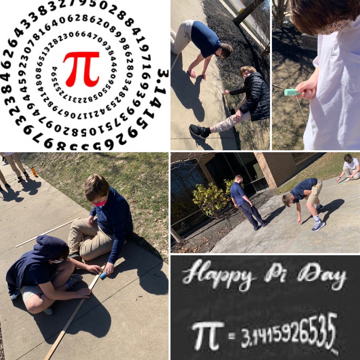 EMSZampini's tweet photo. Happy Pi Day 03.14!!! We celebrated a little early at SOI &amp; discovered the value of pi. We drew circles and measured the diameters and circumferences. We gained appreciation the historical mathematicians who gave us the irrational value. #Soi6  #WESchools https://t.co/5zUoenV8Ng