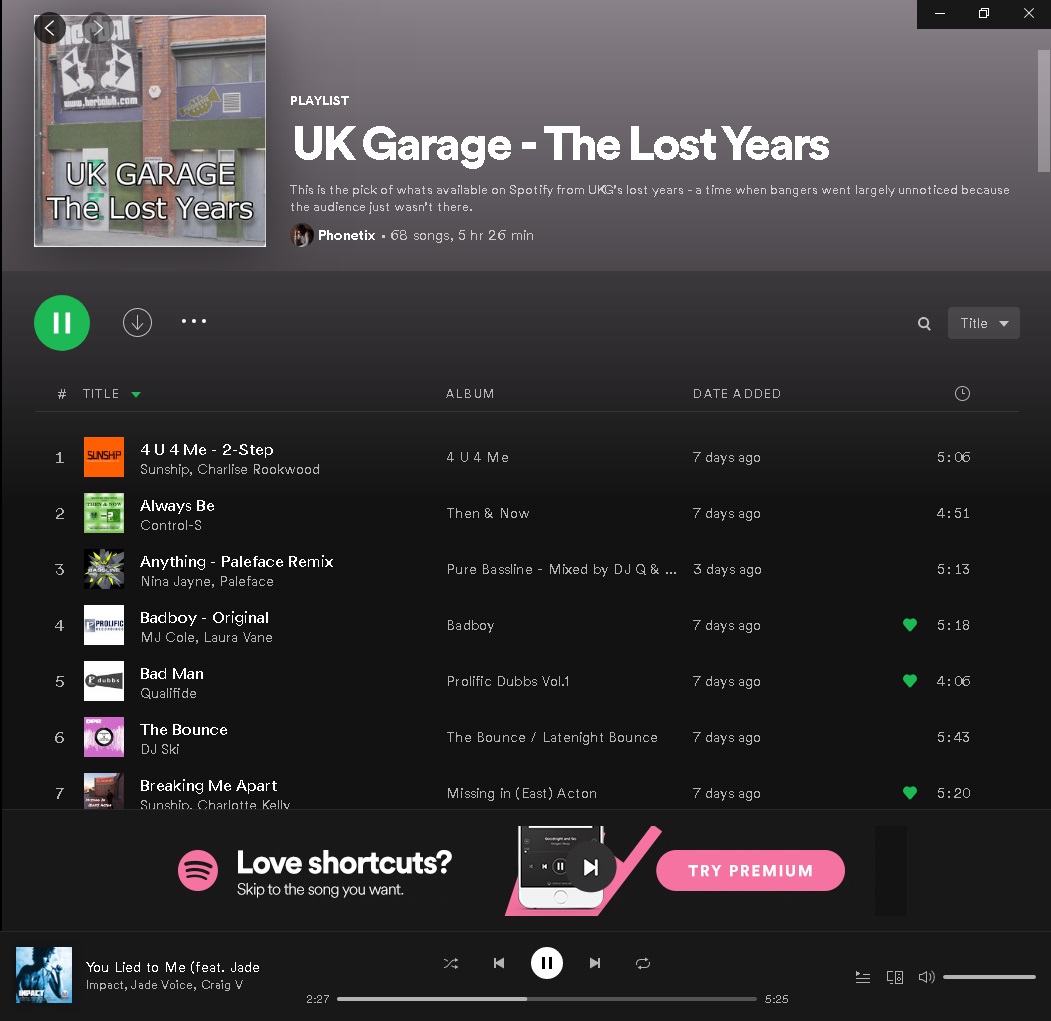 On an unrelated note, I also curated a list of UKG's "lost years" with the best UKG tunes you don't yet know (unless you were one of the very few involved 2004-2008).

Trust me when I say there were some absolute BANGERS!

Check it here: - open.spotify.com/playlist/1xBcX…