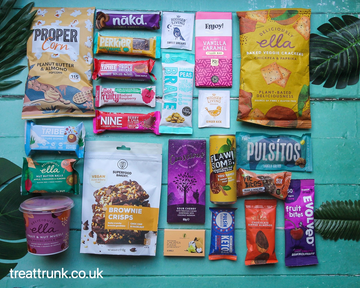 Our February box was full of yummy goodies!
#snacks

@SuperfoodBakery
<a href="/the_tribe_way/">Tribe</a>
<a href="/pulsinhq/">Pulsin</a>
<a href="/9NINEBrand/">NINE</a>
<a href="/fitbitesuk/">FitBites</a>
<a href="/joyofenjoy/">Enjoy!</a>
<a href="/nakd/">nākd.</a>
<a href="/propercorn/">PROPER</a>
<a href="/ConsciousChoc/">Conscious Chocolate</a>
<a href="/DeliciouslyElla/">Deliciously Ella</a>
<a href="/perkierfoods/">Perkier</a>
<a href="/flawsomedrinks/">Flawsome!</a>
<a href="/pulsitosuk/">Snacks for the People in packs for the Planet</a>
<a href="/evolvedsnacks/">Evolved</a>
<a href="/bravefoods/">BRAVE</a>
<a href="/higherlivingtea/">Higher Living</a>
@GetFruityBar