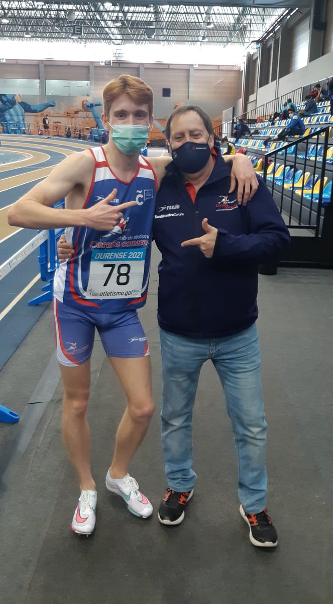 🏃Lucas Férnandez Eiroa, un dos nosos bolseiros no <a href="/ConcelloCoruna/">Concello da Coruña</a>, campión galego absoluto de 800‼️