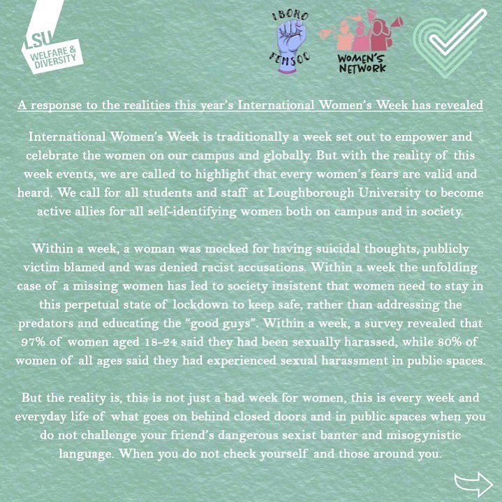 LSUCASH's tweet image. Our Statement in regard to the most recent events. If you have been affected please feel free to reach out to us. @lborouniversity @LoughboroughSU