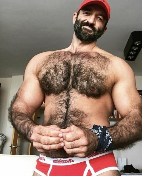 2 pic. ??Sunday???♂?#hairsome #hairychest #hairygay #hairyfan #scruff #beardedhomo #beard #hairymen #gay