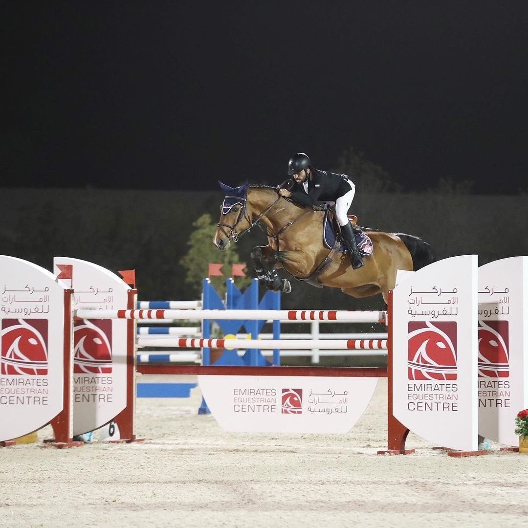 weareTeamUAE's tweet photo. Abdulla Al Marri and #SamaDubai 🦅🐎 earning their place in the 1.45m GP jump-off @EEC_UAE CSI2*

📽 https://t.co/Lh5WkSmX1k https://t.co/j6sH0UgHGJ