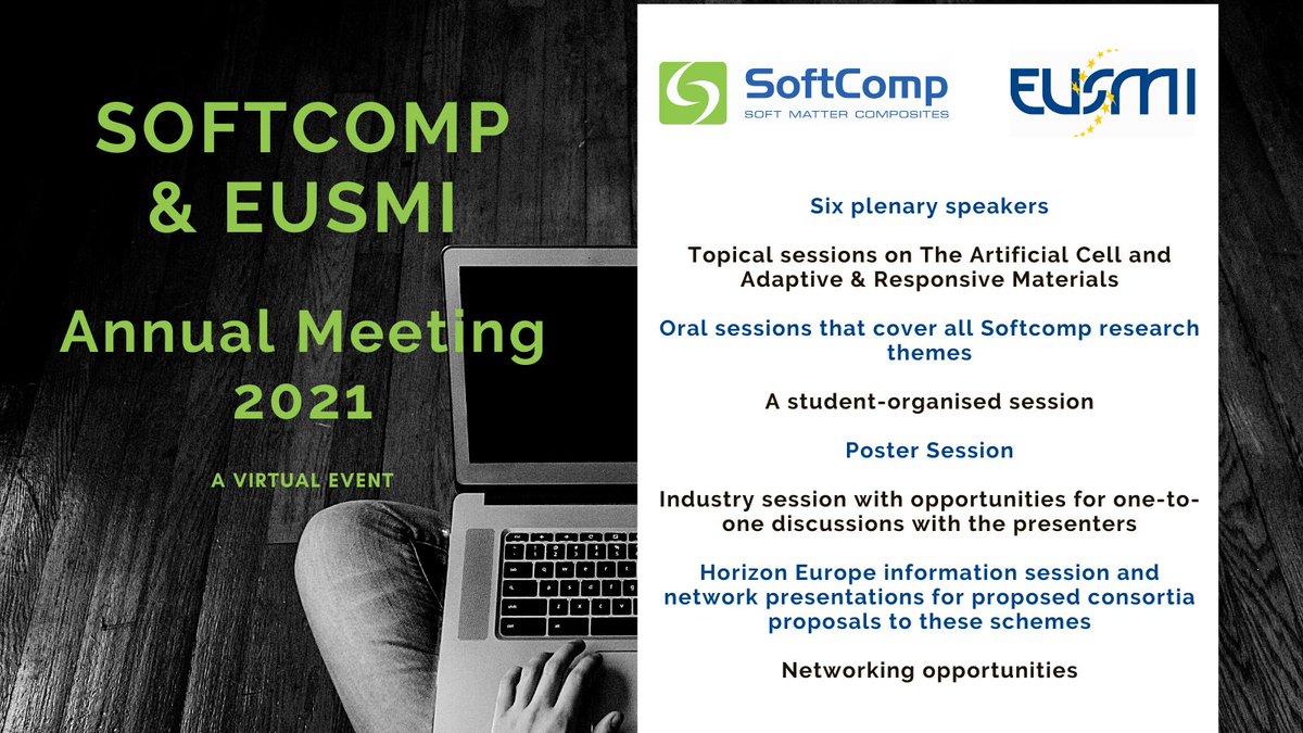 SoftCompNetwork's tweet photo. Next plenary speaker of the SoftComp/EUSMI Annual Meeting 2021:
👉Dr. Petra Schwille from @MPI_Biochem
The area of research of Dr Schwille⬇️
https://t.co/D3fGiCQfin
#annualmeeting2021 #weregoingvirtual https://t.co/xZvXLwLVhB