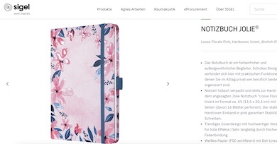 via <a href="/notizbuchblog/">Christian Mähler</a> - Notizbuchserie Jolie von Sigel ift.tt/3ctL5tl