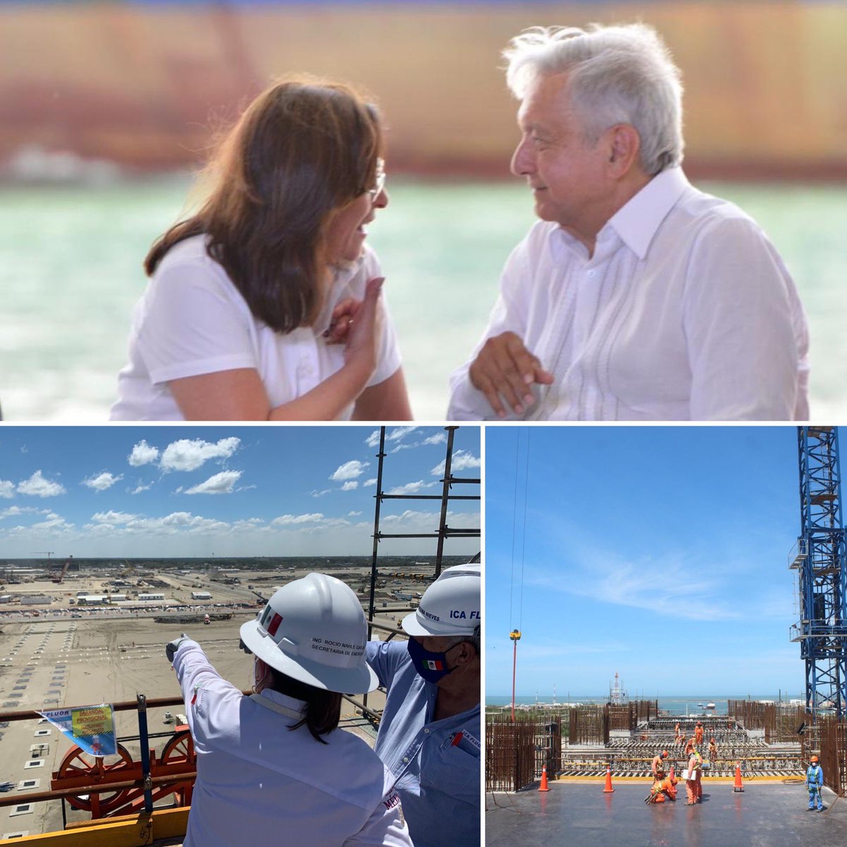 rocionahle's tweet photo. En el @GobiernoMX bajo el mandato del Presidente @lopezobrador_  a casi dos años de la encomienda dada para construir una nueva refinería en México, los avances son notorios. 
Participan técnicos de @Pemex ; @IMPetroleo ; @SENER_mx  y constructores nacionales e internacionales. https://t.co/iCshwcbzrc
