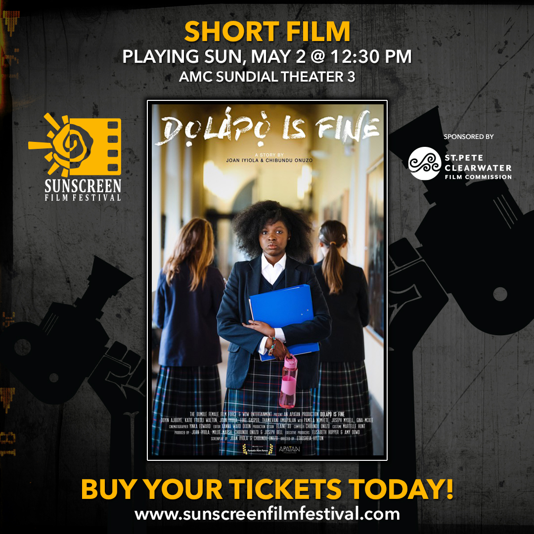 SunscreenFF's tweet photo. DỌLÁPỌ̀ IS FINE: A story about a young black girl's relationship with her hair and name, and how it helps her understand who she really is.
@FilmStPeteClear
#sunscreen2021 #sunscreenfilmfestival2021 #ssff2021 #sunscreenff2021 #filmspc #scatterbrothers #filmfestivals #indiefilm https://t.co/VsLK9X8krE