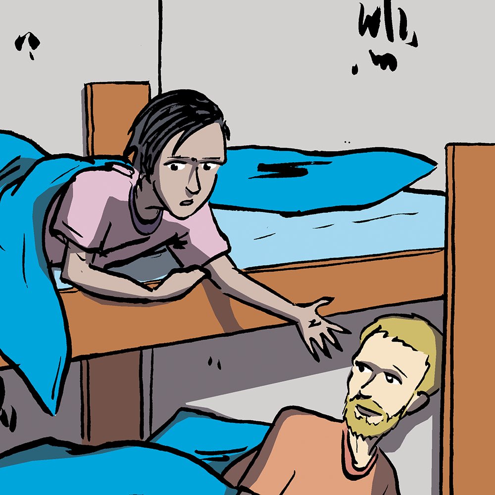 steveningramart's tweet photo. Everyoneโs ready for bed in the next page of The Wilder Shore (page 44) which goes up Monday.
Get caught up here โฌ๏ธ
Tapas: https://t.co/uSIHCxnnPq
Website: https://t.co/VmiBaMZ0JM
#webcomics #webcomicupdates #wildershore #comics #ferry #bute #scottishcomics https://t.co/QgrqSzvL8T