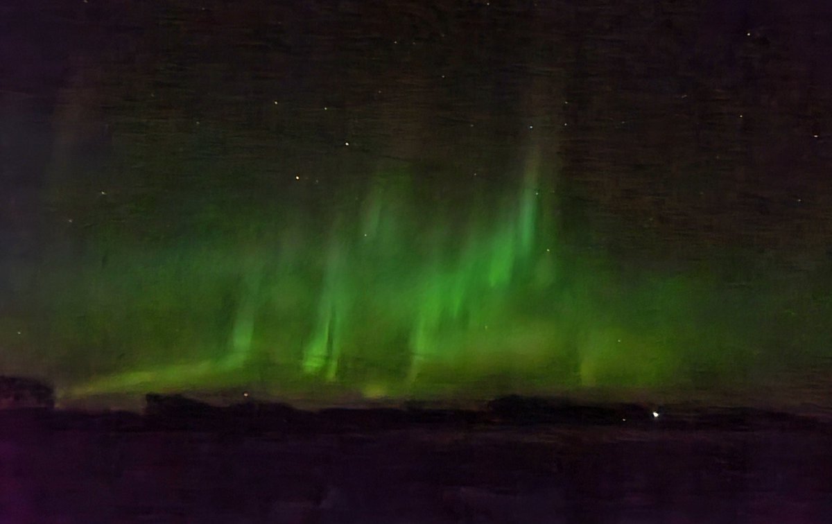 Last night's aurora from North of Forrest MB.