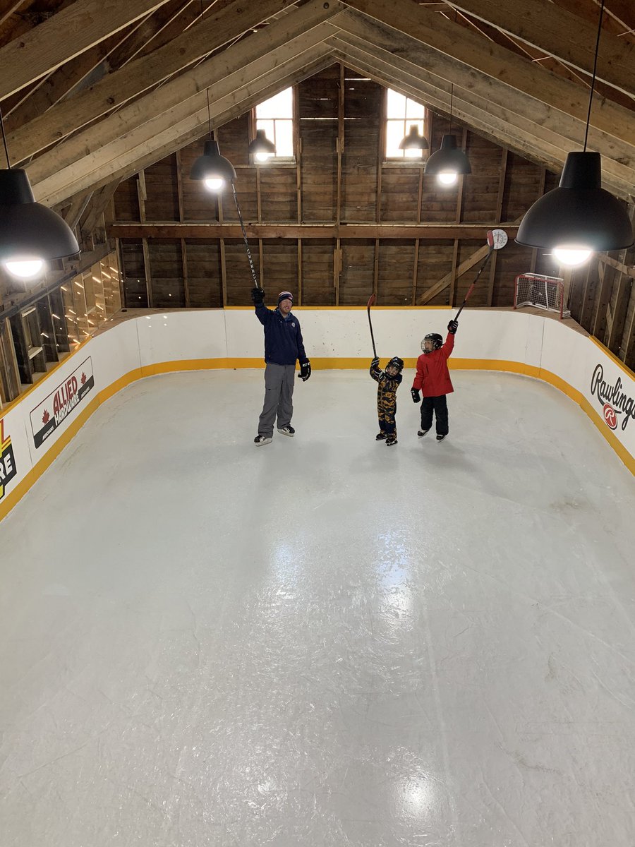 Took the last skate in The Barn for the year. 58 skates for the boys - pretty awesome hockey season despite having no hockey season!