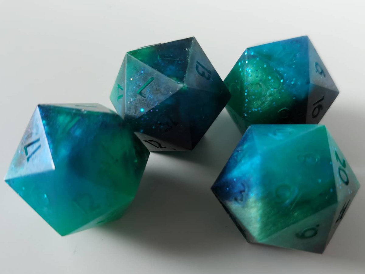 Here is a buttload full #Uranus dice! Hihihi... These #galaxy dice will be restocked asap. This week not so much work was done...too busy with other stuff. But now I have some more time for all the dice!
(Ad)
#dice #dicemaking #dnd #rpg #handmadedice #epoxy #resin #dnd5e