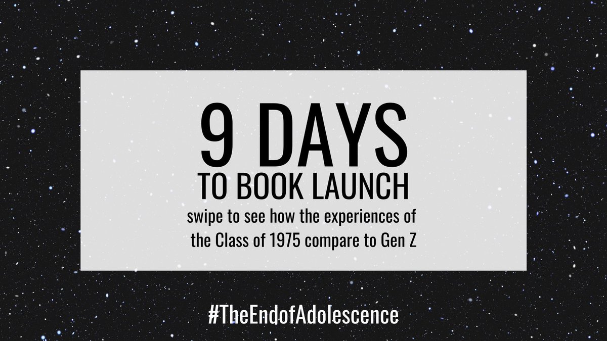 Prof_Redding's tweet photo. As we countdown to #TheEndofAdolescence #pubdate we will share comparisons between #college #students from #Classof1975 and #GenZ. Despite how different these defining moments were, we found overwhelming similarities across the #generations. @Harvard_Press @ProfNancyHill https://t.co/upsjZhLfpA