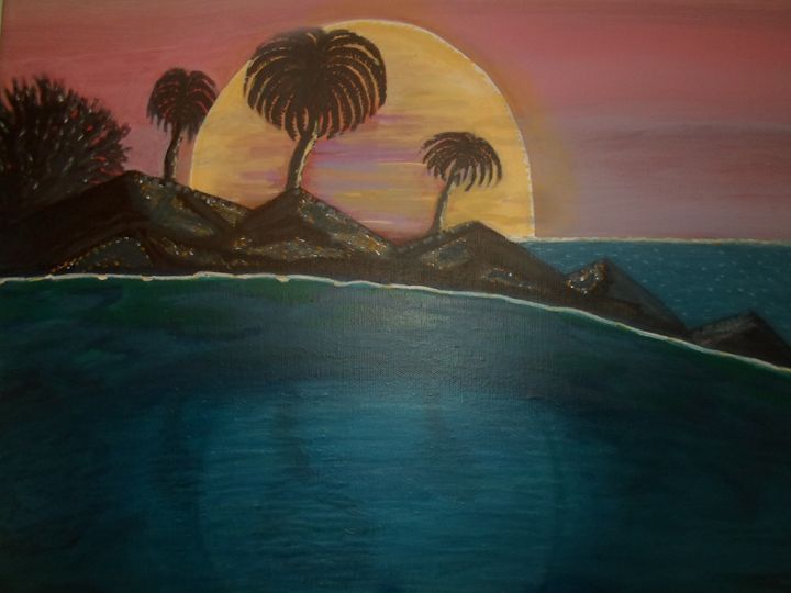 GregoryStyle1's tweet photo. Featured Art of the Day: "August Full Moon.". Buy it at: https://t.co/3td0uquTfZ https://t.co/cjsEbVSBcs