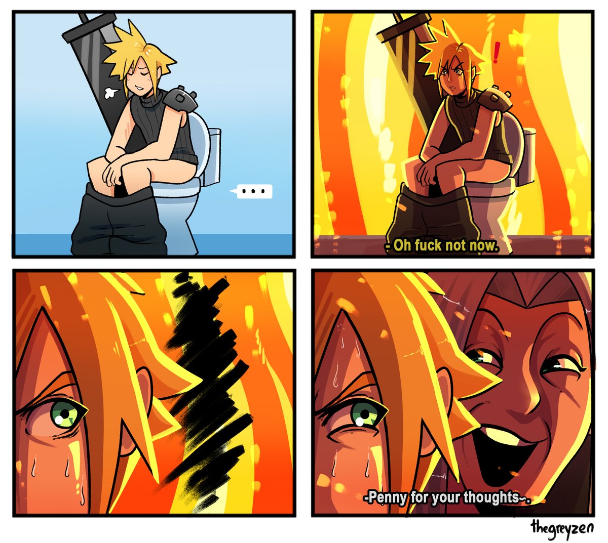 thegreyzen's tweet image. These Sephiroth visions are getting out of control...