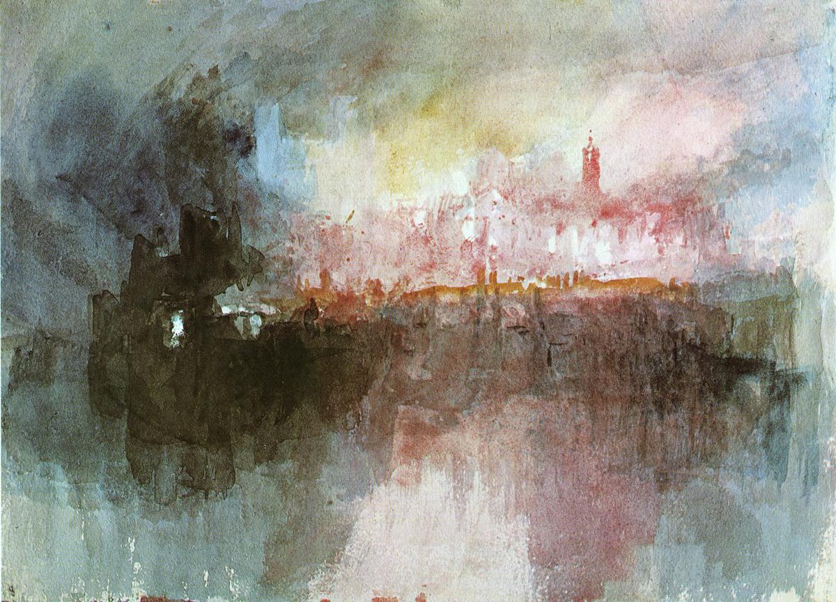 The Burning of the Houses of Parliament, 1834 #williamturner #turner