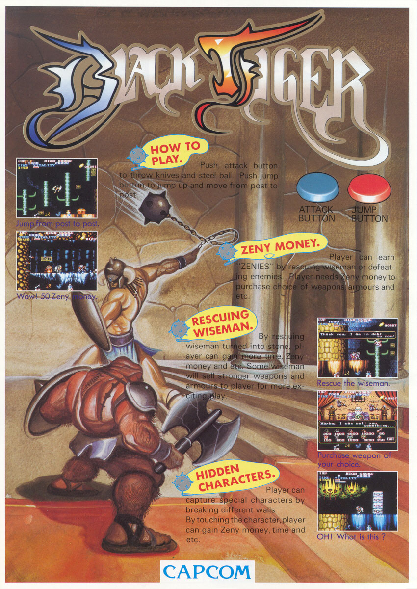 Lord_Arse's tweet photo. Arcade Flyer of the Day! 👾

Title: Black Tiger
Manufacturer: Capcom
Region: Europe
Year: 1987 https://t.co/QVFfqjN9wb
