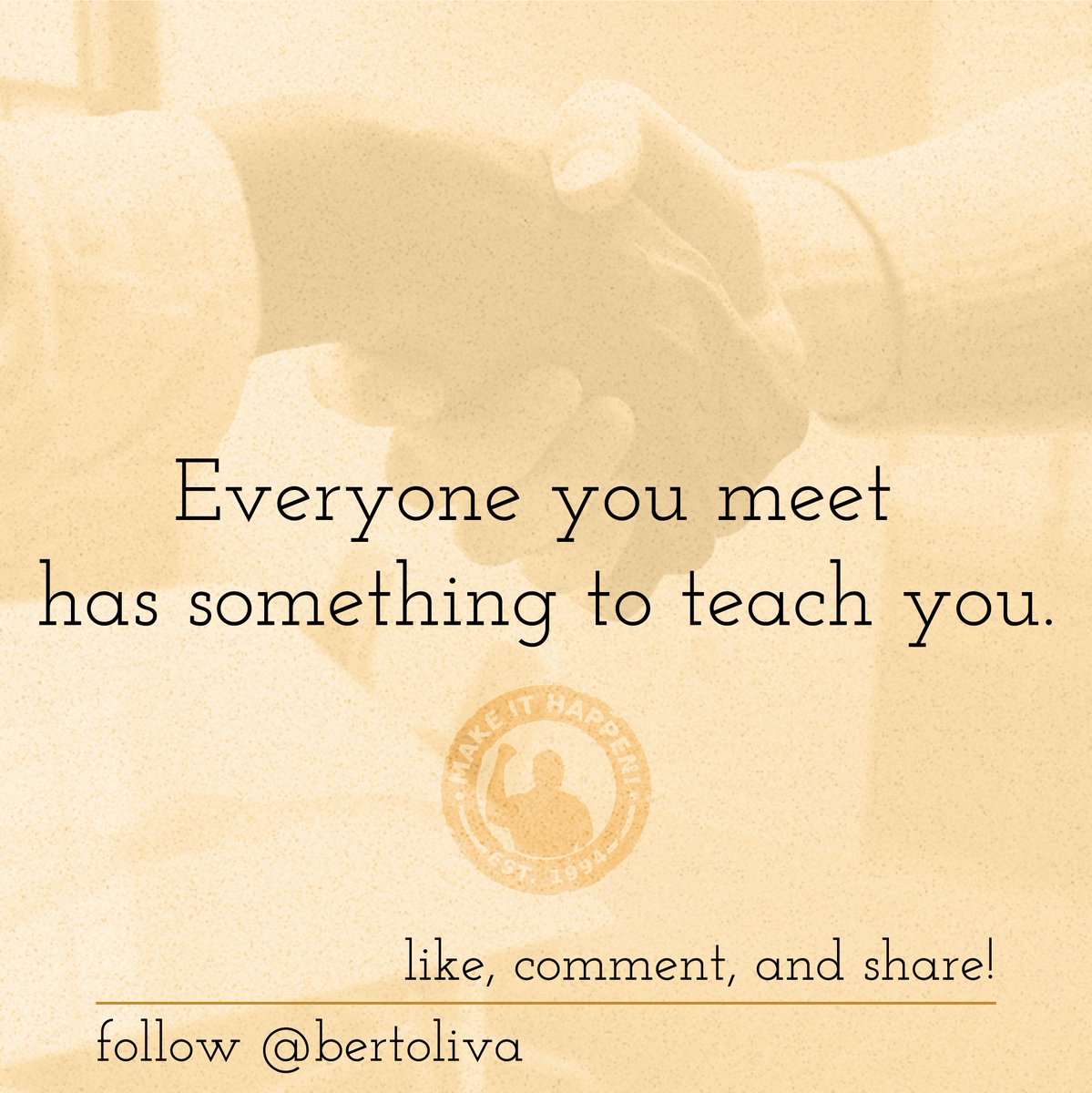 BertOliva's tweet image. Seriously, every single person you come into contact with has a lesson to teach you. 

The question is whether you are open to learning them or not?

Don&apos;t shut down your mind to the experiences around you.

#LessonsLearned #successfulthoughts #dontsettle